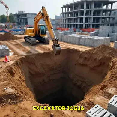 Excavator Jogja Percepat Pembangunan Masjid Besar Sleman di Jalan Magelang